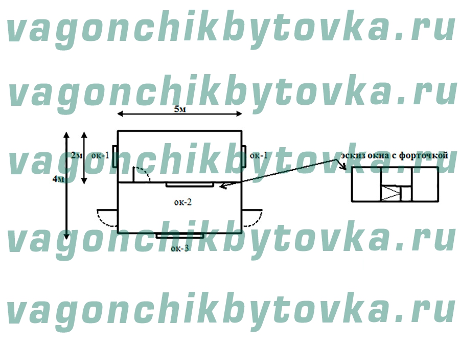 КПП с проходной из двух БК